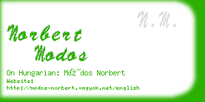 norbert modos business card